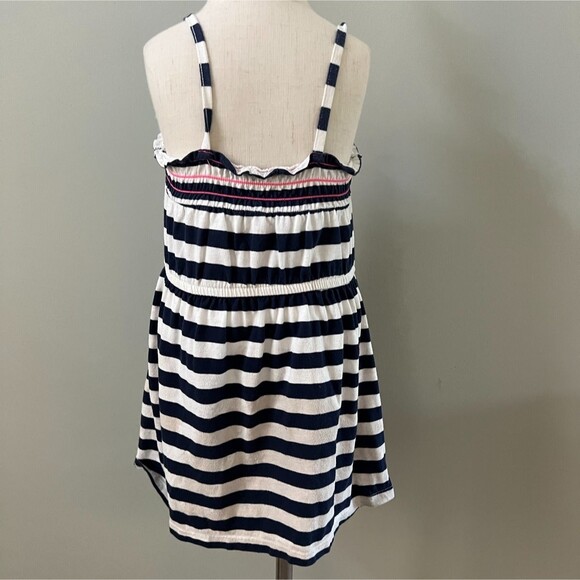 Baby Girls Blue & White Striped Halter Style Summer Cotton Sun Dress by Circo 5T - Picture 3 of 5
